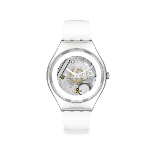 SWATCH Skin irony Pure white irony men's watch white silicone strap