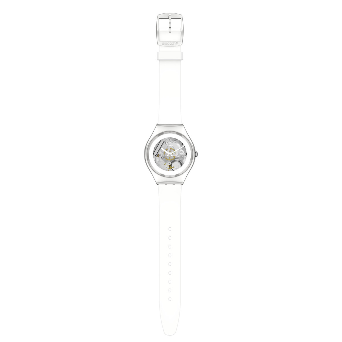 Montre SWATCH Skin irony Pure white irony homme bracelet silicone blanc - vue D1