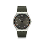 Montre SWATCH Skin irony 42 Skinearth homme bracelet caoutchouc vert - vue 1