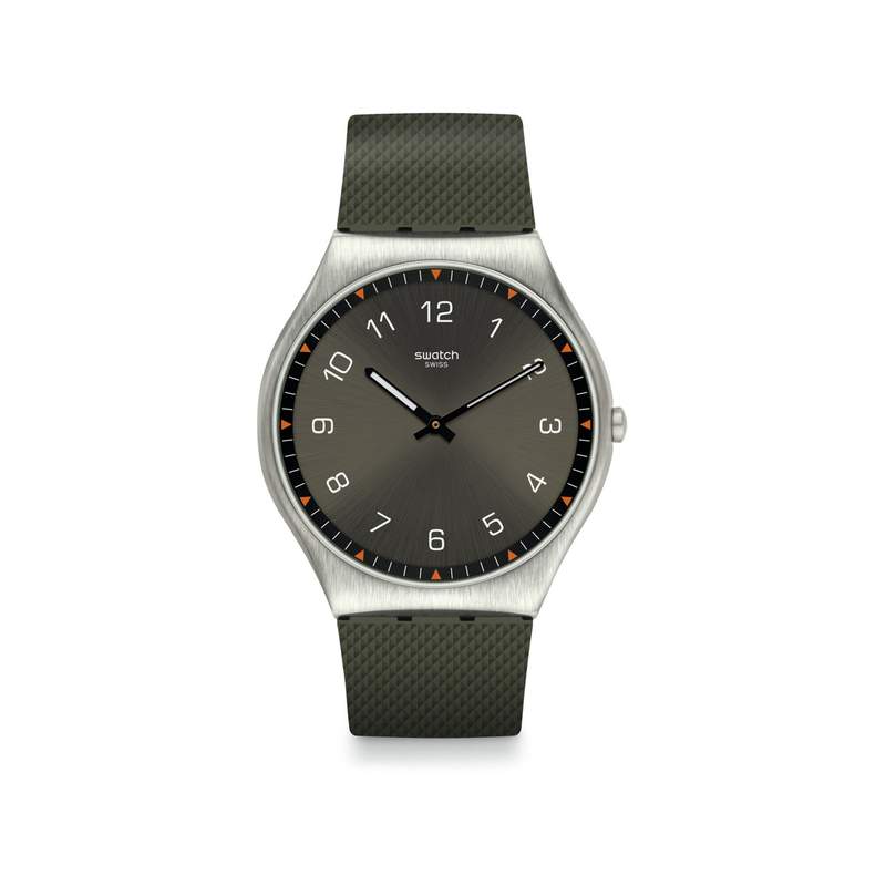 Montre SWATCH Skin irony 42 Skinearth homme bracelet caoutchouc vert - vue 1