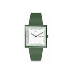 Montre SWATCH Square bioceramic What if green? homme bracelet matériau biosourcé vert - vue 1