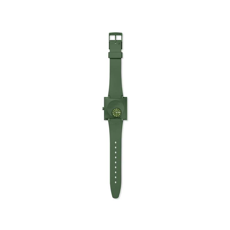 Montre SWATCH Square bioceramic What if green? homme bracelet matériau biosourcé vert - vue 3