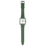 SWATCH Square bioceramic What if green? men's watch with green bio-based material strap - view D1