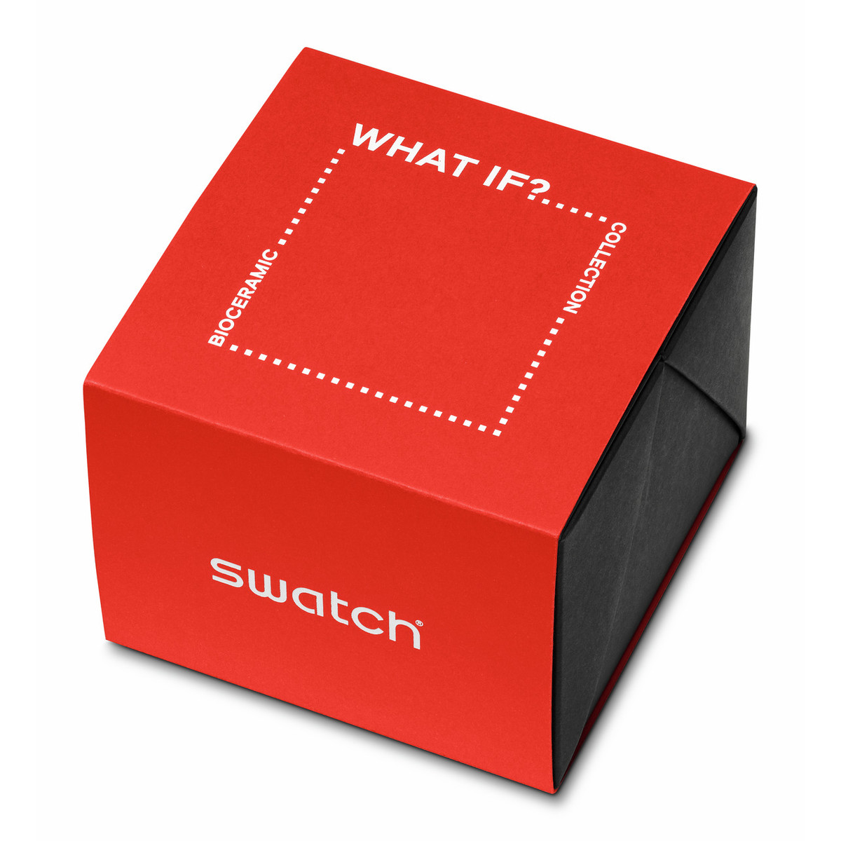 SWATCH Square bioceramic What if green? men's watch with green bio-based material strap - view D3