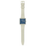 Montre SWATCH Square bioceramic What if beige? homme bracelet matériau biosourcé beige - vue D1