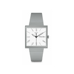 Montre SWATCH Square bioceramic What if gray? homme bracelet matériau biosourcé gris - vue 1