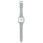 Montre SWATCH Square bioceramic What if gray? homme bracelet matériau biosourcé gris - vue D1
