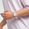 Montre SWATCH Square bioceramic What if gray? homme bracelet matériau biosourcé gris - vue Vporté 3