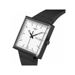 SWATCH Square bioceramic What if black? men's watch bracelet black biosourced material - view 2