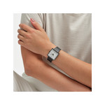 SWATCH Square bioceramic What if black? men's watch bracelet black biosourced material - view worn 4