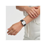 SWATCH Square bioceramic What if black? men's watch bracelet biosourced material black - view worn 5