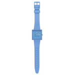 Montre SWATCH Square bioceramic What if sky? homme bracelet matériau biosourcé bleu - vue D1