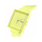 SWATCH Square bioceramic What if lemon? herenhorloge met matte band van biologisch materiaal, geel - afbeelding 2