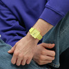 Montre SWATCH Square bioceramic What if lemon? homme bracelet matériau biosourcé jaune - vue Vporté 2