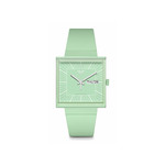 Montre SWATCH Square bioceramic What if mint? homme bracelet matériau biosourcé vert - vue 1