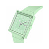 Montre SWATCH Square bioceramic What if mint? homme bracelet matériau biosourcé vert - vue V2