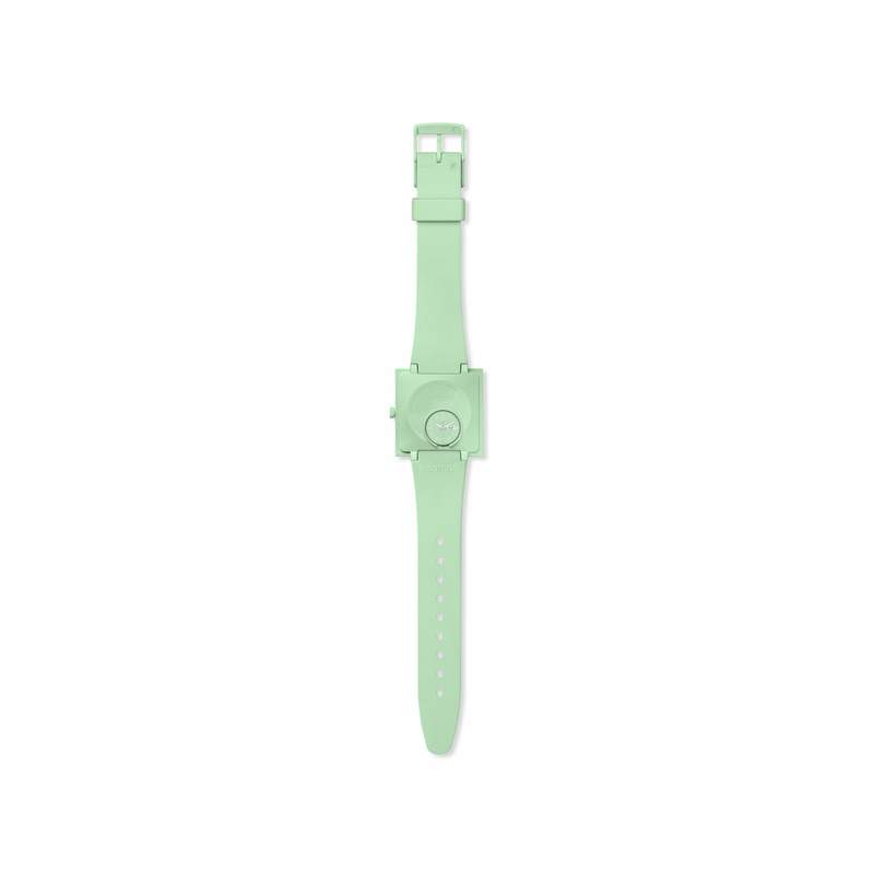 Montre SWATCH Square bioceramic What if mint? homme bracelet matériau biosourcé vert - vue 3