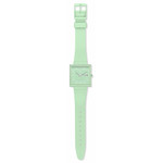 SWATCH Square bioceramic What if mint? men's watch bracelet green biosourced material - view D1