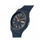 Montre SWATCH Gent biosourced Trendy lines at night homme bracelet silicone bleu - vue 2