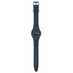 Montre SWATCH Gent biosourced Trendy lines at night homme bracelet silicone bleu - vue D1
