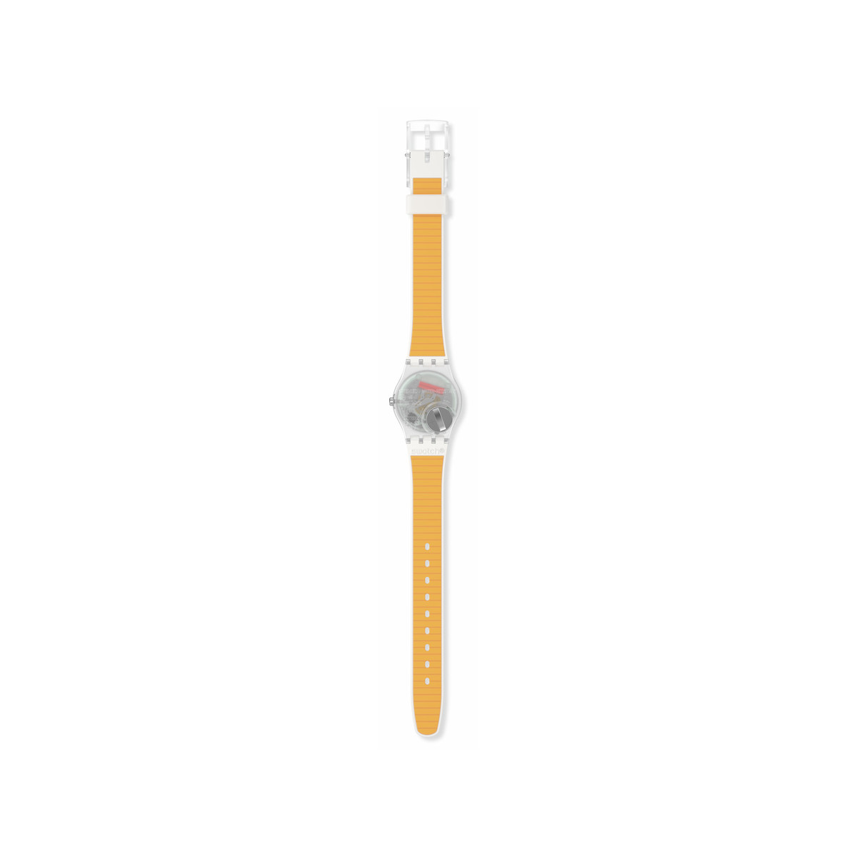 Montre SWATCH Lady The gold within you femme bracelet silicone blanc - vue 3