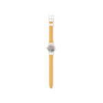 Montre SWATCH Lady The gold within you femme bracelet silicone blanc - vue 3