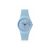 Montre SWATCH Gent biosourced Trendy lines in the sky homme bracelet silicone bleu - vue V1