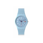 Montre SWATCH Gent biosourced Trendy lines in the sky homme bracelet silicone bleu - vue 1