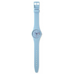 Montre SWATCH Gent biosourced Trendy lines in the sky homme bracelet silicone bleu - vue D1
