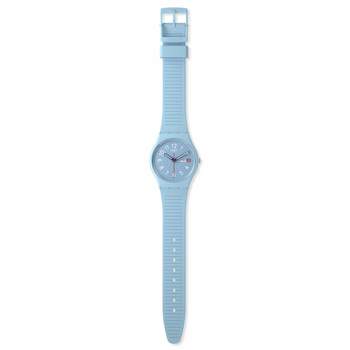 Horloge SWATCH Gent biosourced Trendy lijnen in de lucht man siliconen armband blauw