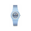 Montre SWATCH Gent bioceramic Frozen waterfall homme bracelet silicone bleu - vue V1