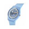 Montre SWATCH Gent bioceramic Frozen waterfall homme bracelet silicone bleu - vue V2