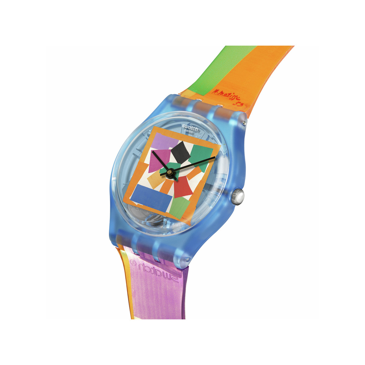 Montre SWATCH Gent biosourced Matisse's snail homme bracelet plastique transparent - vue 2