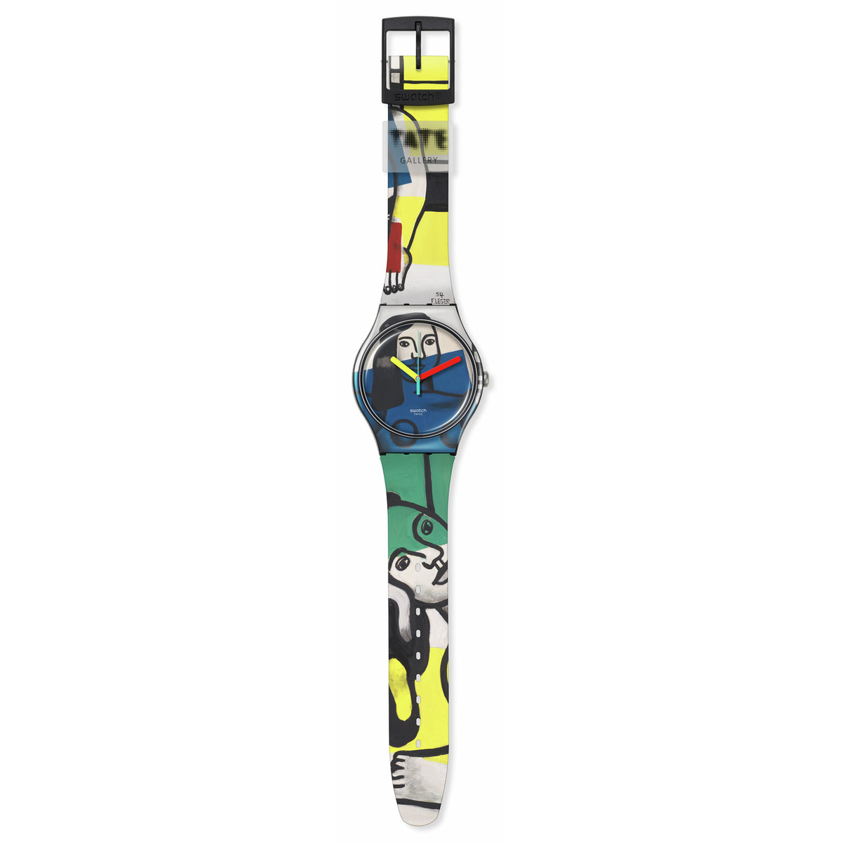 Montre SWATCH New gent bioceramic Leger's two women holding flowers homme bracelet silicone multicolore - vue D1