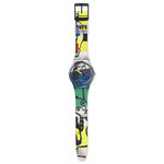 Montre SWATCH New gent bioceramic Leger's two women holding flowers homme bracelet silicone multicolore - vue D1