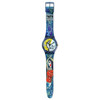 Montre SWATCH New gent bioceramic Chagall's blue circus homme bracelet silicone bleu - vue VD1