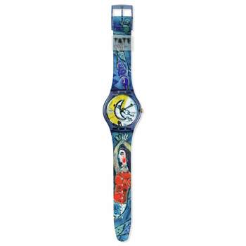 Montre SWATCH New gent bioceramic Chagall's blue circus homme bracelet silicone bleu