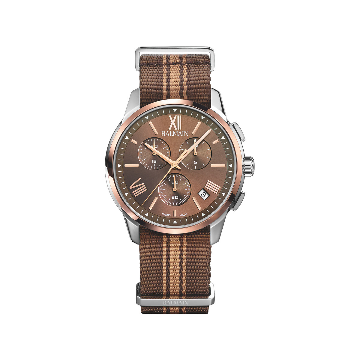 Montre BALMAIN downtown homme bracelet textile marron