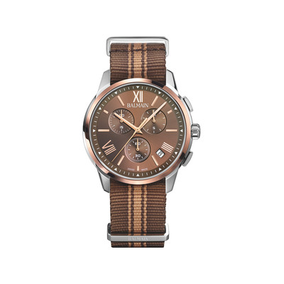 Montre BALMAIN downtown homme bracelet textile marron - vue 1