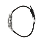 Montre LIP Rallye Chrono homme acier bracelet cuir noir - vue 2