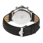 Montre LIP Rallye Chrono homme acier bracelet cuir noir - vue 3