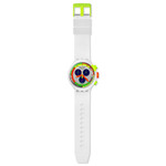 Montre SWATCH homme bracelet silicone transparent - vue D1