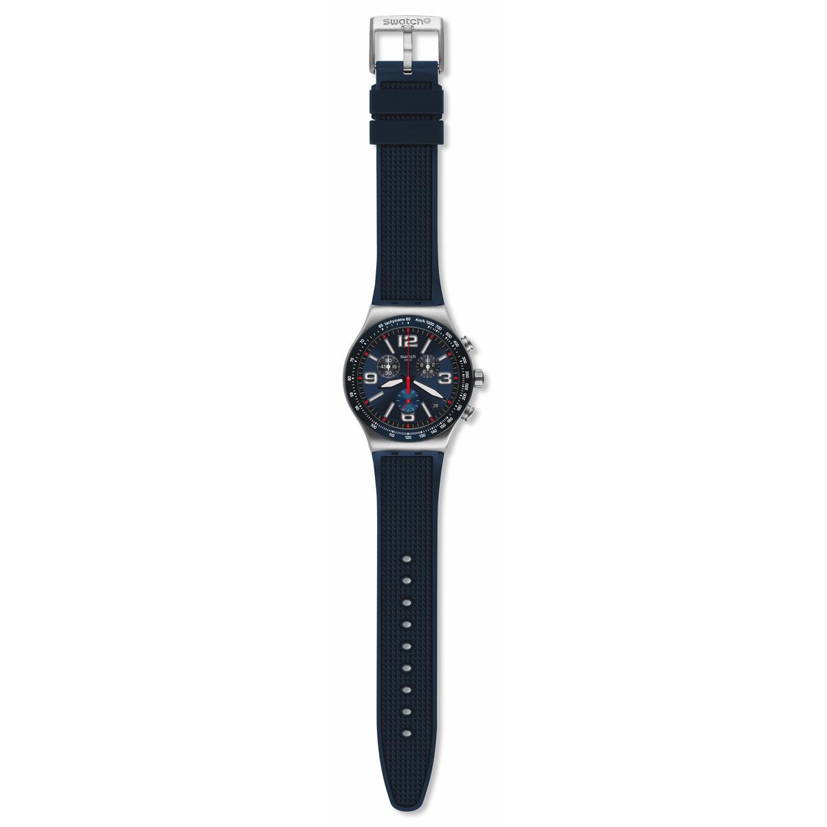 Montre SWATCH homme bracelet caoutchouc bleu - vue D1