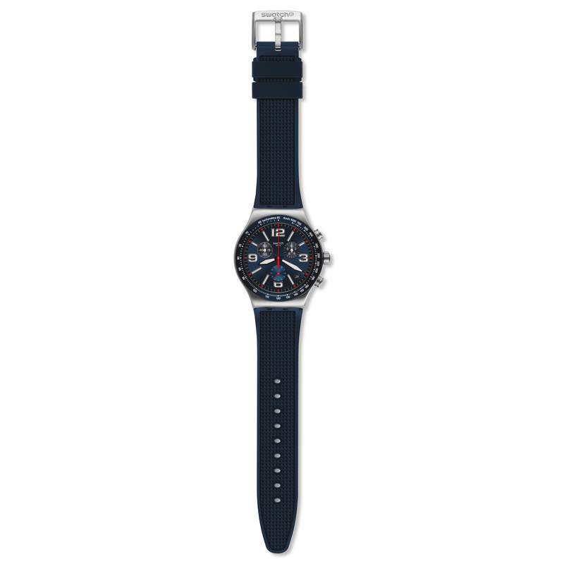Montre SWATCH homme bracelet caoutchouc bleu - vue D1