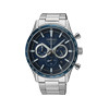 Montre SEIKO sport homme chronographe, bracelet acier inoxydable argent - vue V1