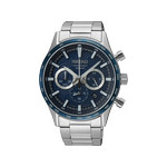 Montre SEIKO sport homme chronographe, bracelet acier inoxydable argent - vue 1