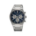 Montre SEIKO sport homme chronographe, bracelet acier inoxydable argent - vue 1