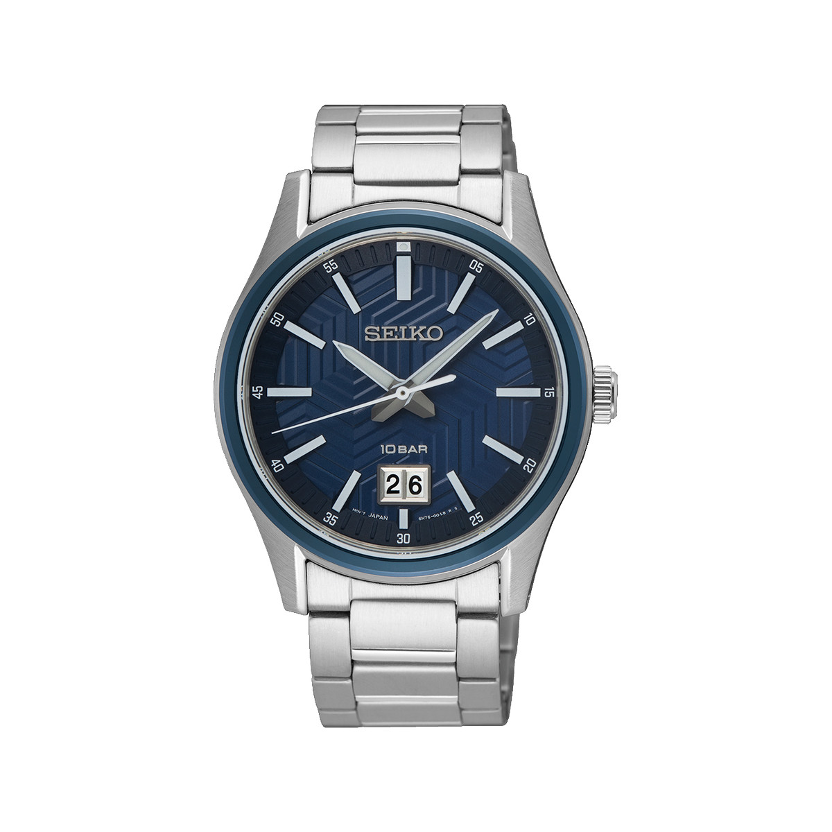 Montre SEIKO sport homme bracelet acier inoxydable argent