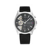 Montre TOMMY HILFIGER baker homme analogique, bracelet cuir noir - vue V1