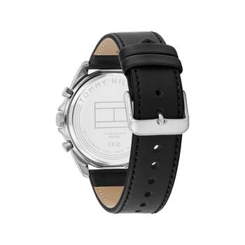TOMMY HILFIGER baker analoog herenhorloge, zwarte leren band